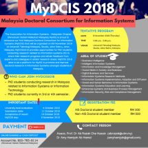 1st Malaysia Doctoral Consortium for Information Systems (MyDCIS) 2018