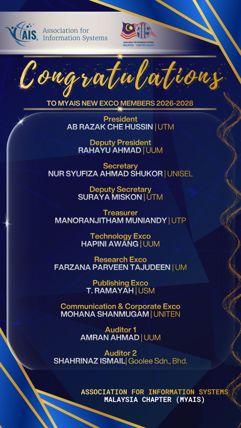 Congratulations to the MyAIS EXCO Members 2026–2028